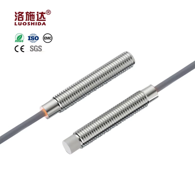 Capacitive Proximity Sensor Flush/Non-flush Sensing Distance 1mm/2mm Stainless Steel Housing 10-30V DC NPN PNP Output
